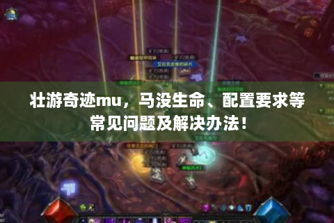 壮游奇迹mu，马没生命、配置要求等常见问题及解决办法！