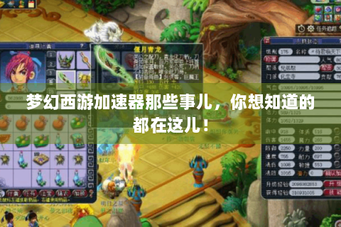 梦幻西游加速器那些事儿，你想知道的都在这儿！