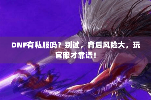 DNF有私服吗？别试，背后风险大，玩官服才靠谱！