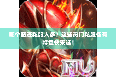 哪个奇迹私服人多？这些热门私服各有特色快来选！
