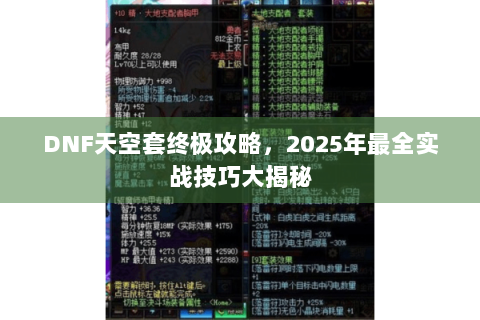 DNF天空套终极攻略，2025年最全实战技巧大揭秘