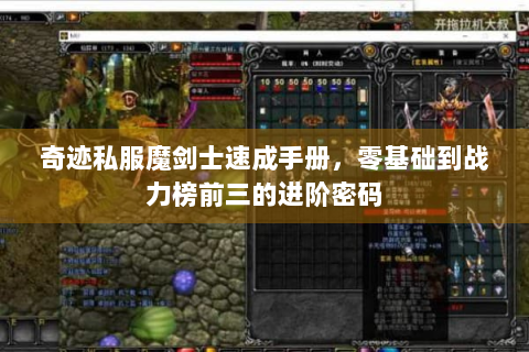 奇迹私服魔剑士速成手册，零基础到战力榜前三的进阶密码