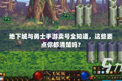 地下城与勇士手游卖号全知道，这些要点你都清楚吗？