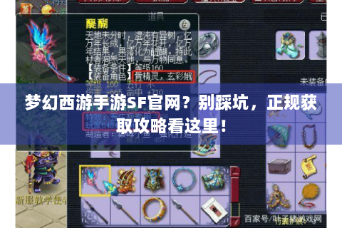 梦幻西游手游SF官网？别踩坑，正规获取攻略看这里！