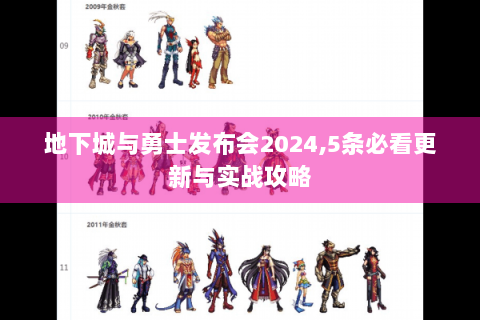 地下城与勇士发布会2024,5条必看更新与实战攻略