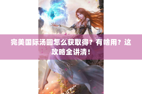 完美国际汤圆怎么获取得？有啥用？这攻略全讲清！