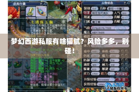 梦幻西游私服有啥猫腻？风险多多，别碰！