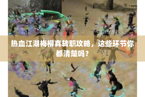 热血江湖梅柳真转职攻略，这些环节你都清楚吗？