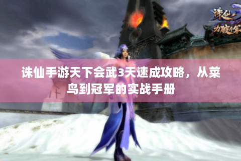 诛仙手游天下会武3天速成攻略，从菜鸟到冠军的实战手册