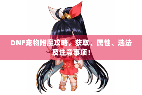 DNF宠物附魔攻略，获取、属性、选法及注意事项！