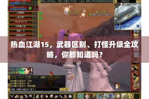 热血江湖15，武器区别、打怪升级全攻略，你都知道吗？