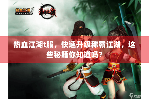 热血江湖t服，快速升级称霸江湖，这些秘籍你知道吗？