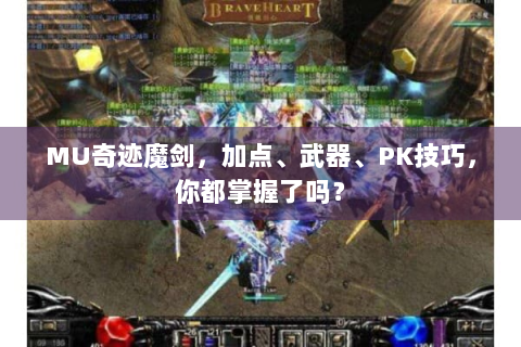 MU奇迹魔剑，加点、武器、PK技巧，你都掌握了吗？