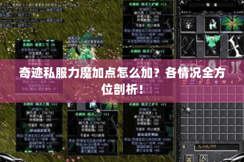 奇迹私服力魔加点怎么加？各情况全方位剖析！