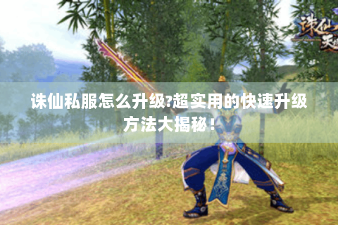 诛仙私服怎么升级?超实用的快速升级方法大揭秘！