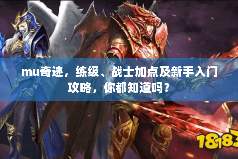mu奇迹，练级、战士加点及新手入门攻略，你都知道吗？