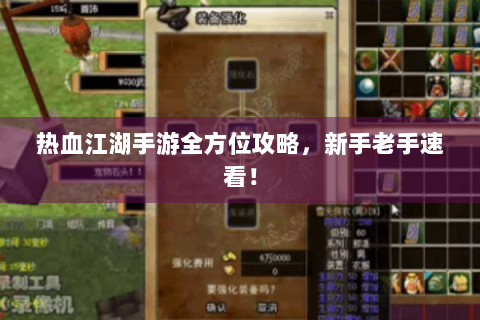 热血江湖手游全方位攻略，新手老手速看！