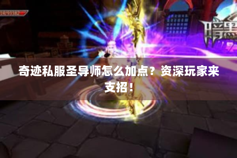 奇迹私服圣导师怎么加点？资深玩家来支招！