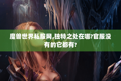 魔兽世界私服网,独特之处在哪?官服没有的它都有?