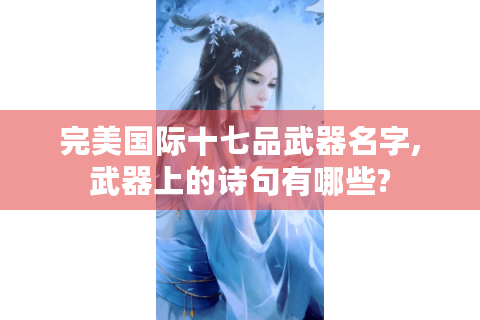 完美国际十七品武器名字,武器上的诗句有哪些?
