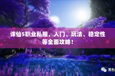 诛仙5职业私服，入门、玩法、稳定性等全面攻略！