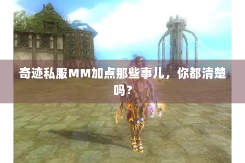 奇迹私服MM加点那些事儿，你都清楚吗？