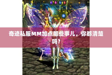 奇迹私服MM加点那些事儿，你都清楚吗？