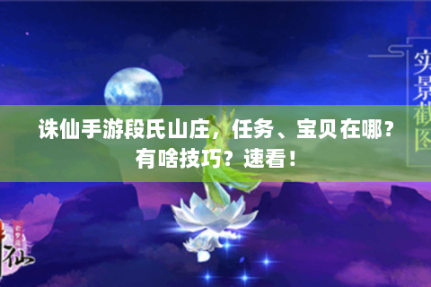 诛仙手游段氏山庄，任务、宝贝在哪？有啥技巧？速看！