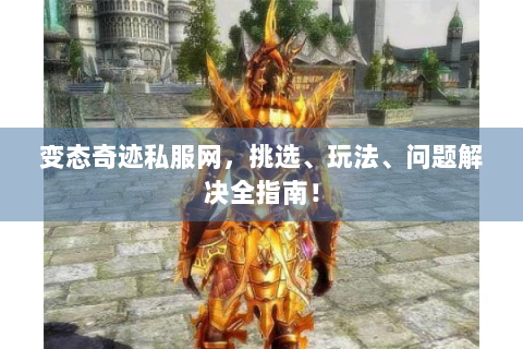 变态奇迹私服网，挑选、玩法、问题解决全指南！