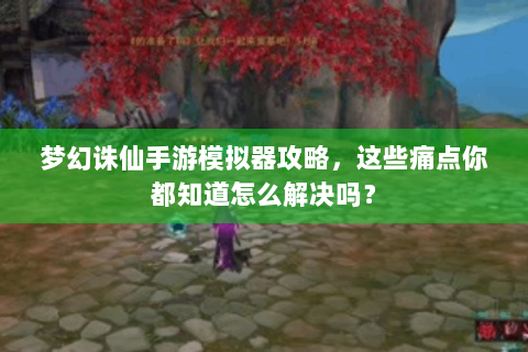 梦幻诛仙手游模拟器攻略，这些痛点你都知道怎么解决吗？