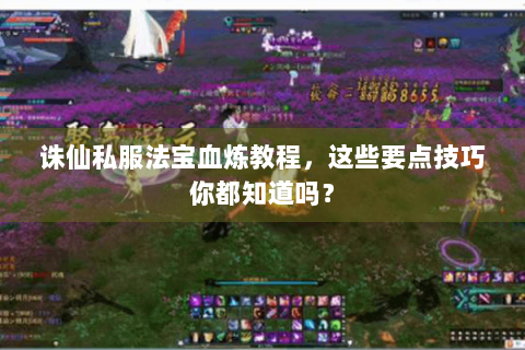 诛仙私服法宝血炼教程，这些要点技巧你都知道吗？