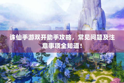 诛仙手游双开助手攻略，常见问题及注意事项全知道！