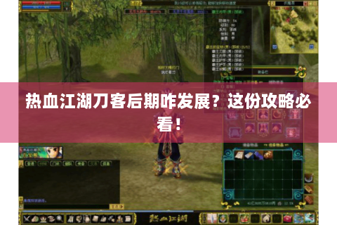 热血江湖刀客后期咋发展？这份攻略必看！