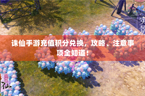 诛仙手游充值积分兑换，攻略、注意事项全知道！