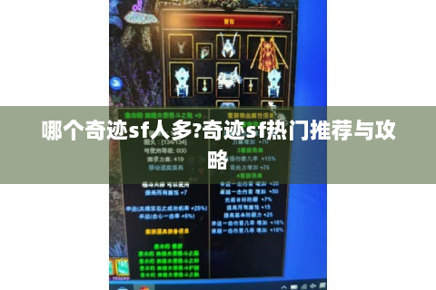 哪个奇迹sf人多?奇迹sf热门推荐与攻略