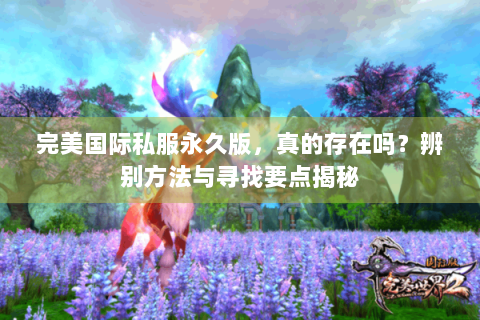 完美国际私服永久版，真的存在吗？辨别方法与寻找要点揭秘