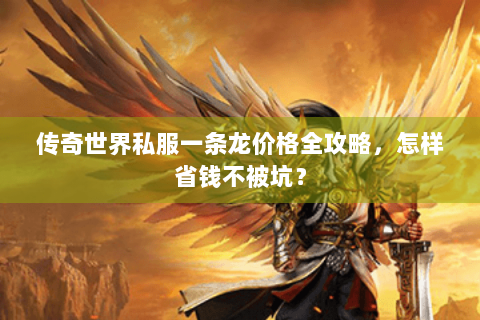 传奇世界私服一条龙价格全攻略，怎样省钱不被坑？