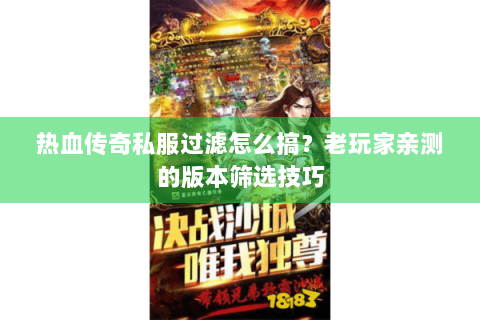 热血传奇私服过滤怎么搞？老玩家亲测的版本筛选技巧