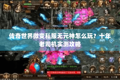 传奇世界微变私服无元神怎么玩？十年老司机实测攻略