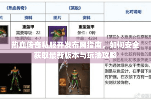 热血传奇私服开发布网指南，如何安全获取最新版本与玩法攻略