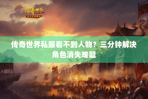 传奇世界私服看不到人物？三分钟解决角色消失难题