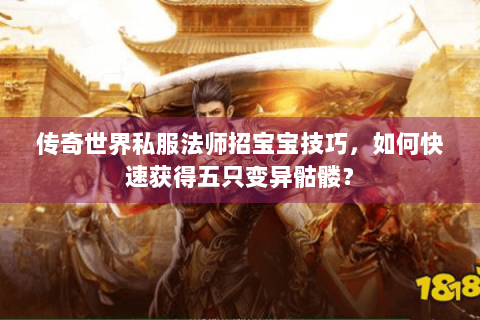传奇世界私服法师招宝宝技巧，如何快速获得五只变异骷髅？