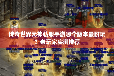 传奇世界元神私服手游哪个版本最耐玩？老玩家实测推荐