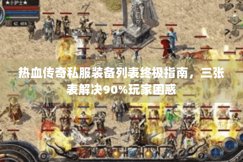 热血传奇私服装备列表终极指南，三张表解决90%玩家困惑
