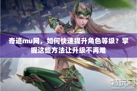 奇迹mu网，如何快速提升角色等级？掌握这些方法让升级不再难