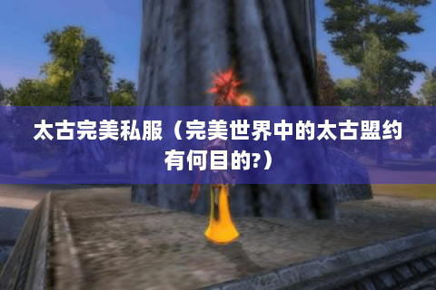 太古完美私服（完美世界中的太古盟约有何目的?）