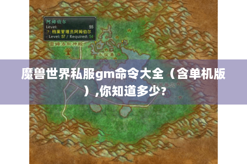 魔兽世界私服gm命令大全（含单机版）,你知道多少?
