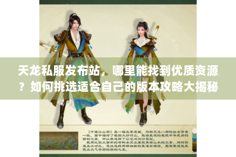 天龙私服发布站，哪里能找到优质资源？如何挑选适合自己的版本攻略大揭秘