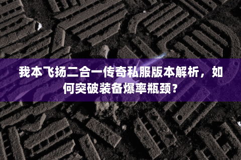 我本飞扬二合一传奇私服版本解析，如何突破装备爆率瓶颈？