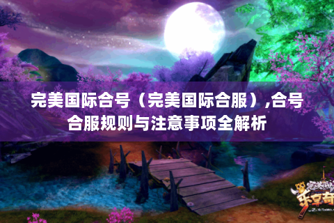 完美国际合号（完美国际合服）,合号合服规则与注意事项全解析